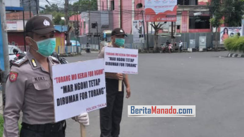 Polsek Tikala Sosialisasikan Aturan Hukum dalam Pencegahan COVID-19