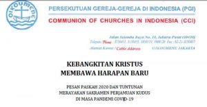 Pesan Paskah 2020 dan Tuntunan Merayakan Sakramen Perjamuan Kudus di Masa Pandemi Covid-19