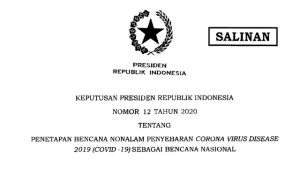 Presiden Jokowi Tetapkan Bencana Nonalam Penyebaran Covid-19 sebagai Bencana Nasional