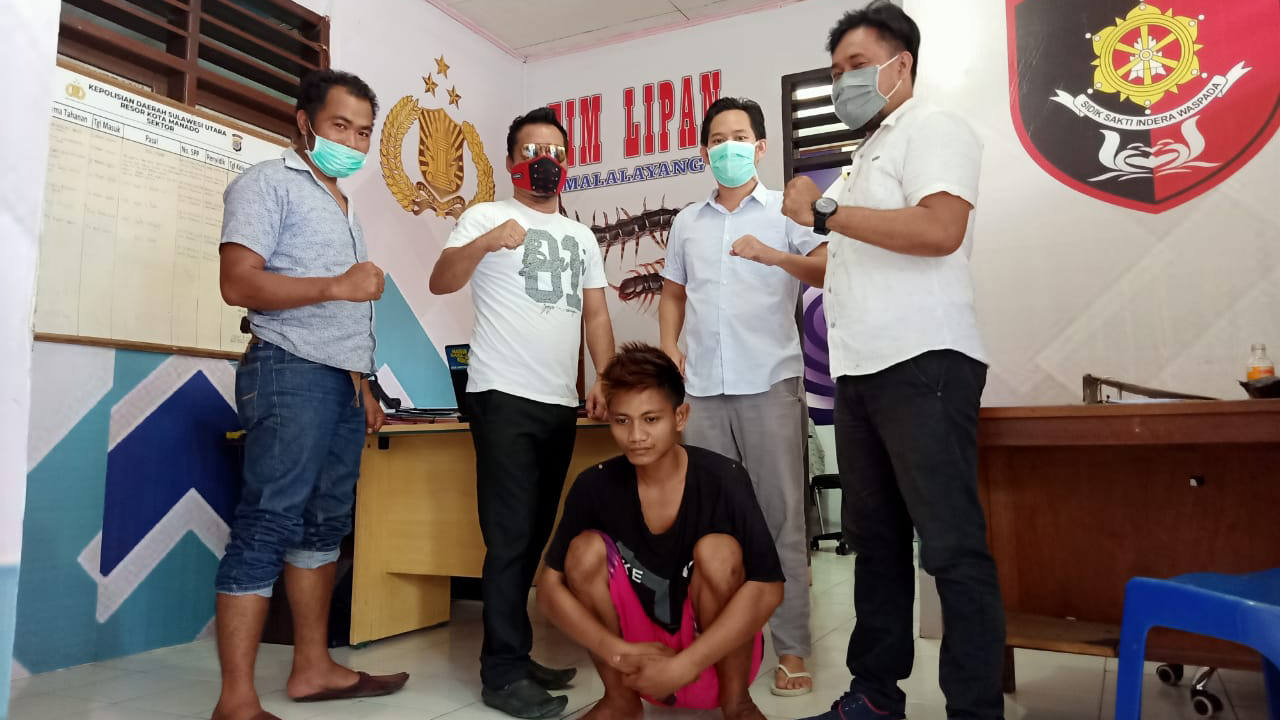 Tim Lipan Polsek Malalayang Amankan Tersangka Penganiayaan Orang Tua Kandung