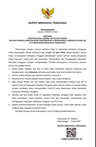 James Sumendap: Senin Pekan Depan, Aktivitas Pasar Kembali Seperti Semula 9 James Sumendap: Senin Pekan Depan, Aktivitas Pasar Kembali Seperti Semula