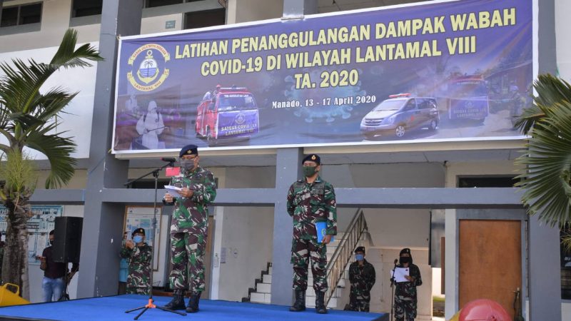 Johanes Wibowo Tutup Latihan Penanggulangan Dampak Wabah COVID-19 di Lantamal VIII