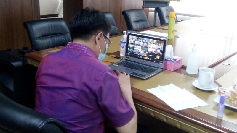 Bahas Pemeriksaan LHP Keuangan, Andrei Angouw Video Conference Bersama BPK RI