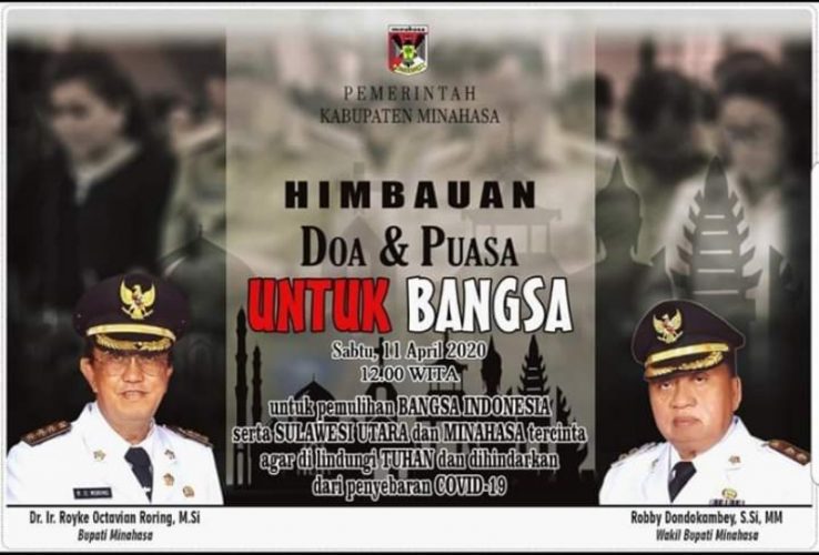 Siang Ini, Pemkab Minahasa Ajak Masyarakat Doa dan Pasa 8 Siang Ini, Pemkab Minahasa Ajak Masyarakat Doa dan Pasa
