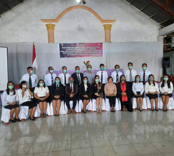Pelantikan Pengawas Desa se-Tareran Mengikuti Protocol Covid-19