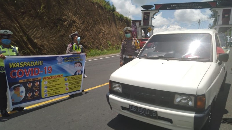 Gelar Operasi Samrat 2020, Satlantas Polres Mitra Kampanyekan Pencegahan COVID-19