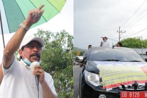 Menggunakan Peti Mati, Bupati Sehan Landjar Sosialisasi Bahaya Corona