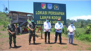 Danrem 131/Santiago Tinjau Lokasi TMMD 107 Desa Mataindo Bersama Bupati Bolsel