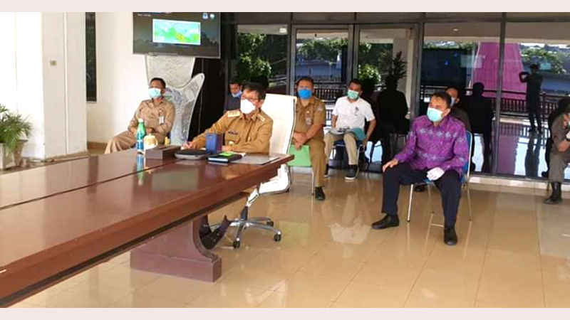 Terkait Kebutuhan Daerah Selama Penanganan COVID-19, Vicky Lumentut Rapat Bersama Mendagri via Vicon