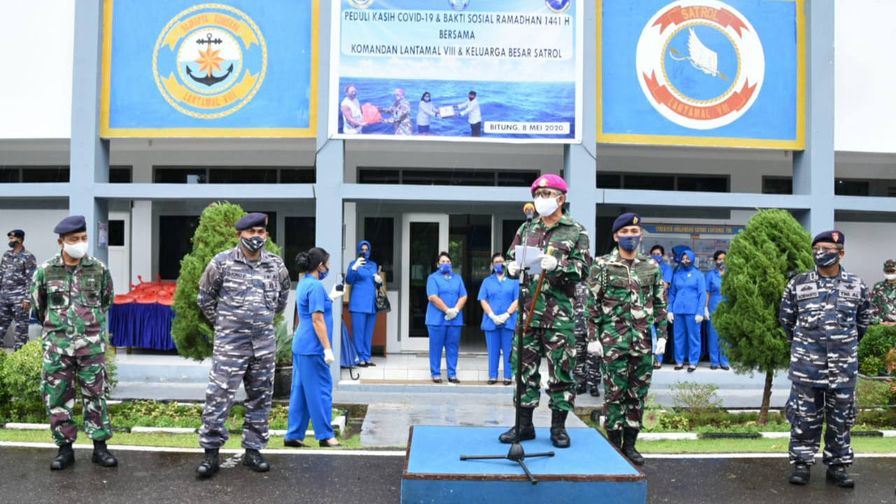 Lantamal VIII Gelar Peduli Kasih Covid-19 Dan Baksos Ramadhan 1441 H