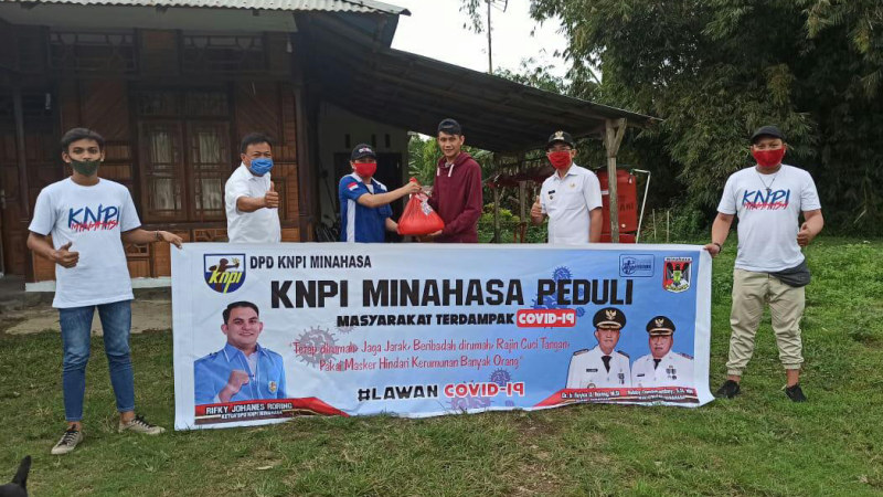 KNPI Minahasa Peduli Masyarakat Terdampak COVID-19