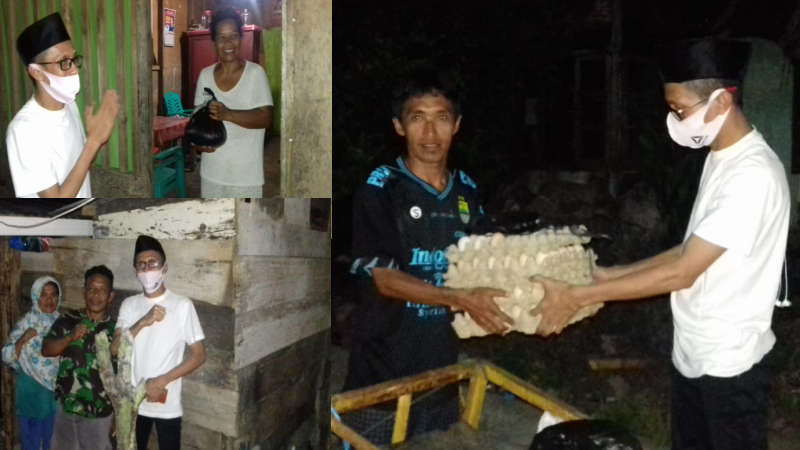 Menerobos Malam, Rahman Ismail Antar Ratusan Paket Bapok dan Sahur Bersama Warga Pesisir Liktim