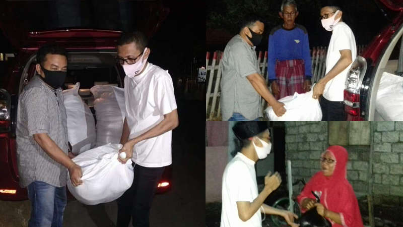 Menerobos Malam, Rahman Ismail Antar Ratusan Paket Bapok dan Sahur Bersama Warga Pesisir Liktim