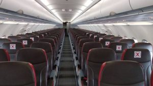 Begini Penampakan Kabin Pesawat Lion Air Group Jalankan Physical Distancing