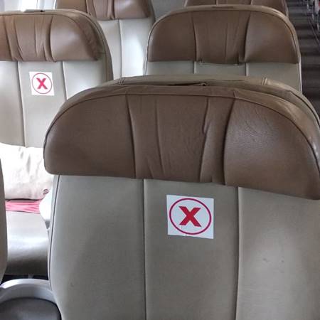 Begini Penampakan Kabin Pesawat Lion Air Group Jalankan Physical Distancing