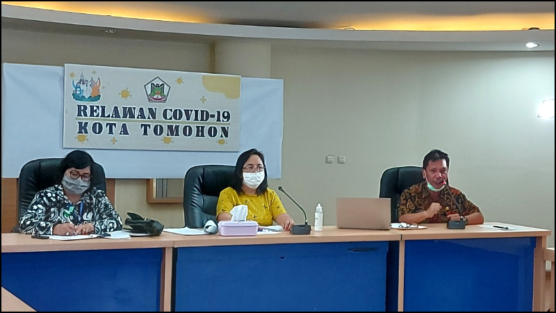 Salah Satu Tugas Pembentukan Posko, Karinda Pimpin Relawan COVID-19 Tomohon
