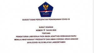 Gugus Tugas Percepatan Penanganan COVID-19 Terbitkan SE Aturan Jam Kerja Wilayah Jabodetabek