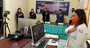 KPU Boltim Lantik Anggota PPS Via Online