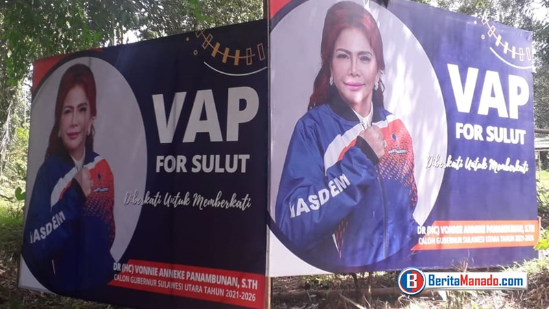 Baliho Calon Gubernur Sulut Ini Terus ‘Menjamur’
