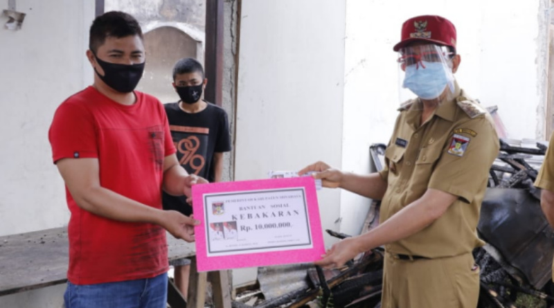 Korban Kebakaran di Tondano Barat Dapat Bantuan Pemkab Minahasa