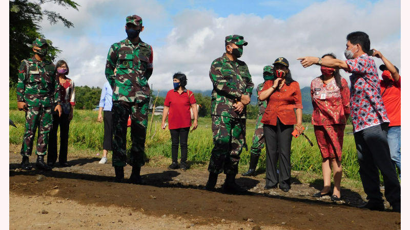 Pangdam XIII/Merdeka Tinjau Lokasi TMMD Ke-108 di Langowan
