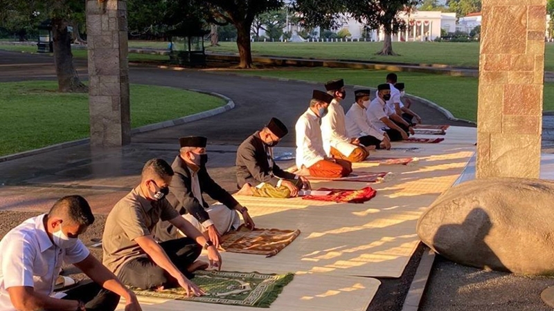 Presiden Jokowi Lakukan Salat Idul Adha di Kawasan Istana Bogor