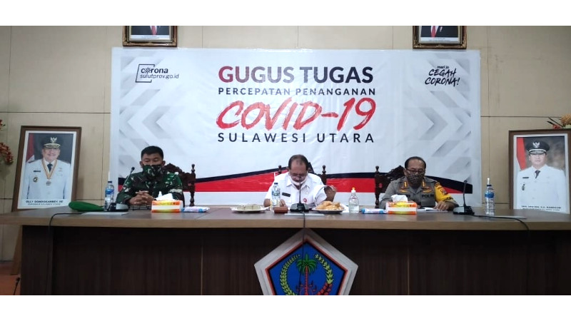 Brigjen TNI Prince Meyer Putong Hadiri Rapat Percepatan Penanganan COVID-19 di Sulut