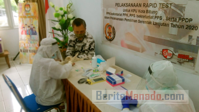 Puluhan Anggota Penyelenggara Pilkada KPU Bitung Dinyatakan Reaktif