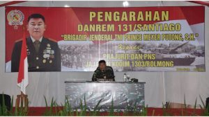 Kunjungi Kodim 1303, Brigjen TNI Prince Meyer Putong Berpesan tentang Keluarga Sampai Tugas Pengabdian