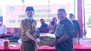 Serahkan Bantuan untuk Korban Bencana Bolsel, Depri Pontoh:  Ini Amanat Masyarakat Bolmut