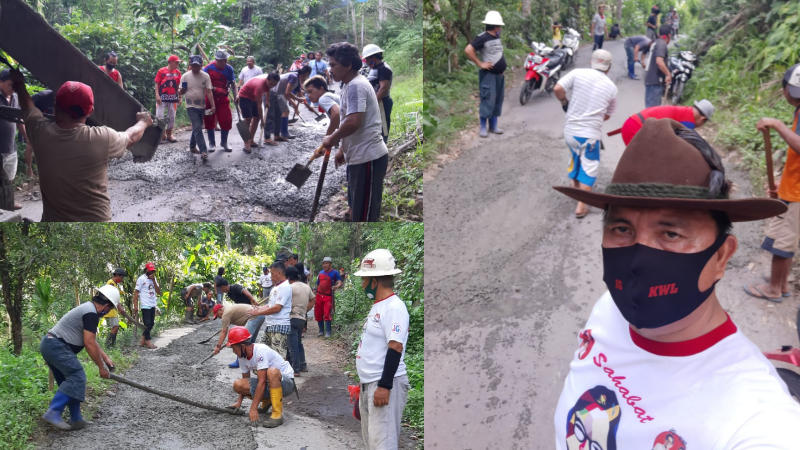 Jalan Sawangan-Sampiri Diperbaiki, Nama Joune Ganda Dielu-elukan Warga