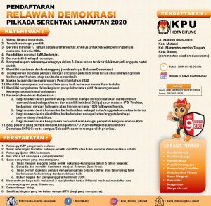 Mau Jadi Relawan Demokrasi Pilwalkot Bitung? Ini Persyaratannya