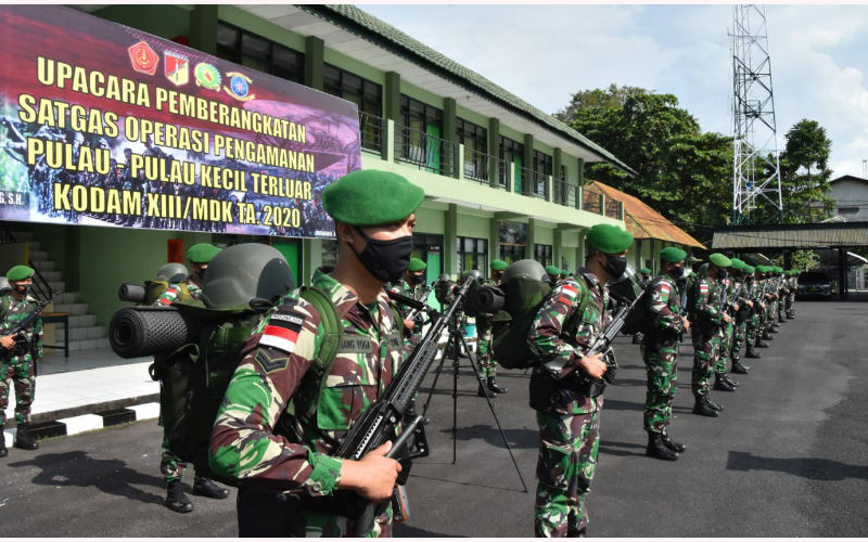 Brigjen TNI Prince Meyer Putong Lepas Satgas Operasi Pengamanan Pulau-pulau Kecil Terluar