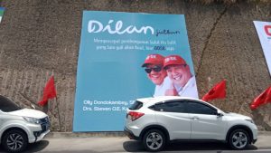 Baliho ala Dilan Hiasi Deklarasi Olly Dondokambey-Steven Kandouw