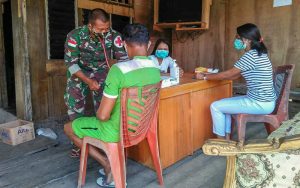 Buka Layanan Kesehatan Gratis, Satgas Pam Puter Kodim 1301/Sangihe Mengabdi Untuk Rakyat Perbatasan