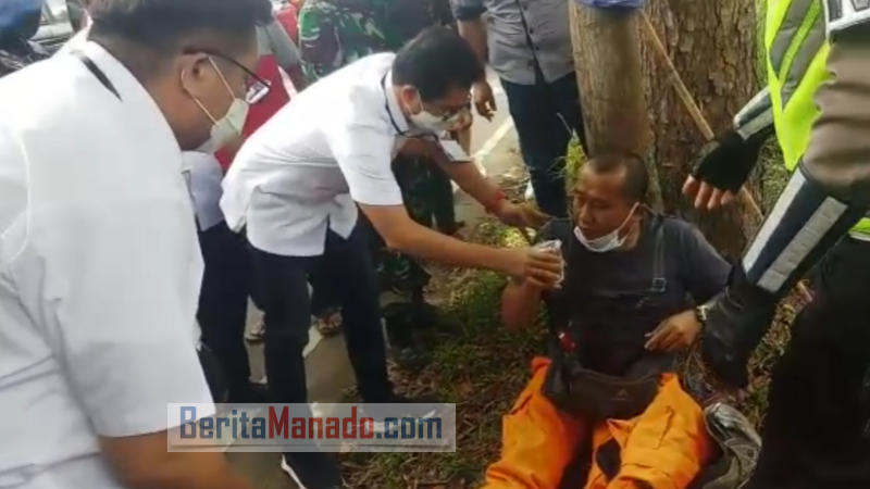 Respon Cepat Joune Ganda, Bantu Anggota Basarnas yang Kecelakaan