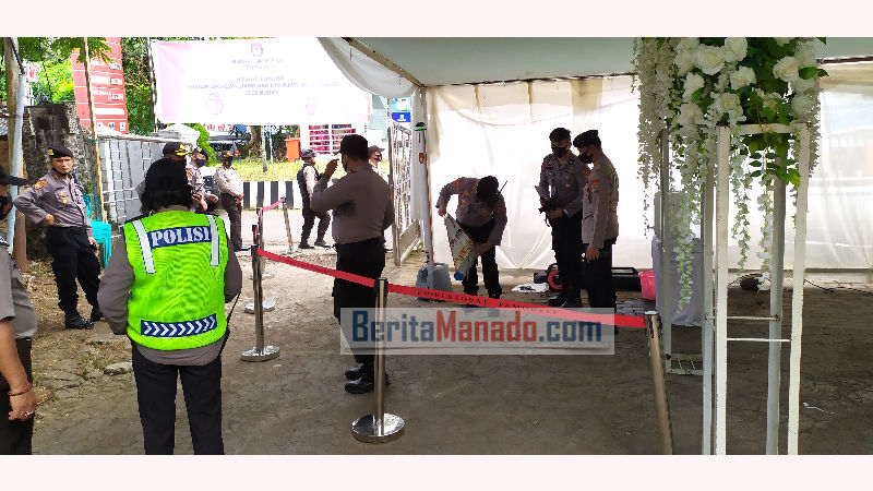PILWALKOT MANADO: Jelang Pendaftaran, Kantor KPU Dijaga Kepolisian