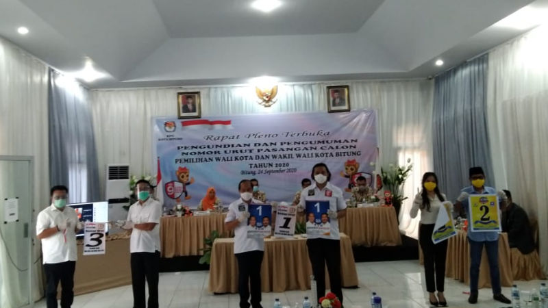 PILWALKOT BITUNG: Ini Nomor Urut Paslon