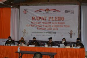 Rapat Pleno Penetapan, KPU Boltim Resmi Tetapkan Tiga Pasangan Calon