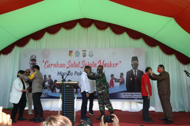 Gerakan Sulut Sejuta Masker, Kapolres Irham Halid: Jadikan Masker Sebagai Life Style