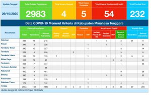 Update COVID-19 Mitra 29 Oktober: Total Kasus Positif Sembuh Jadi 46