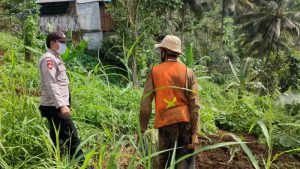Gerakan Sulut Sejuta Masker, Personil Polsek Tombulu Turun Hingga ke Kebun