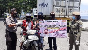 VIDEOGRAFIS: Polsek Rural Malalayang Dukung Program Sulut Sejuta Masker