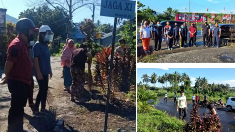 Jumat Pagi, Pemkab Minut Bersama Masyarakat Bersih-bersih Lingkungan