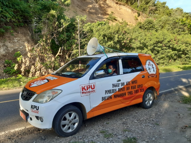 KPU Boltim Sosialisasi Daftar Pemilih Sementara, Gunakan Mobil Keliling dengan Pengeras Suara