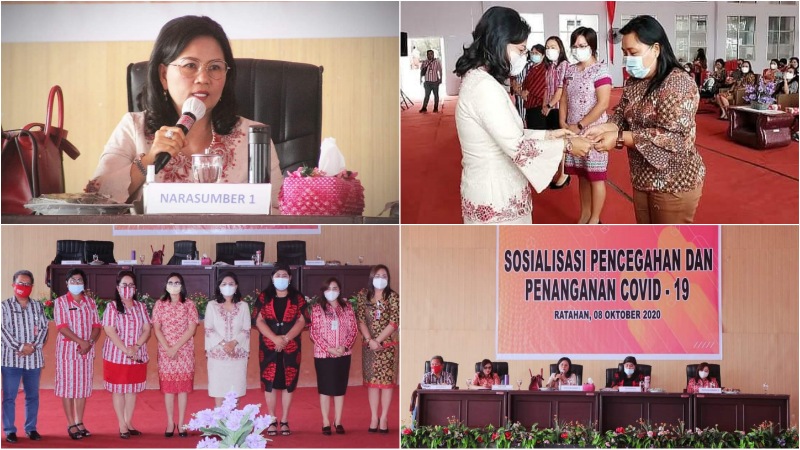 Dharma Wanita Mitra Sosialisasikan Pencegahan COVID-19, Djein Rende Ingatkan Pentingnya Protokol Kesehatan