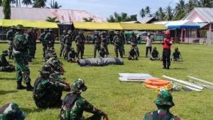 TNI Latihan Hadapi Bencana Hidrometeorologi di Bolmut
