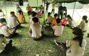Kodim 1301/Sangihe Beri Pembinaan Pramuka Saka Wira Kartika SMAN 1 Tahuna