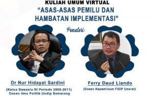 Unsrat Gelar Kuliah Umum Virtual, Bahas UU Pemilu