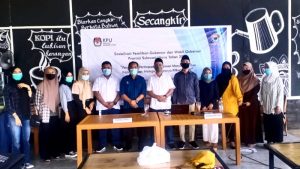 Sosialisasi KPU Bersama IKA PMII Sulut Terapkan Prokes Covid-19